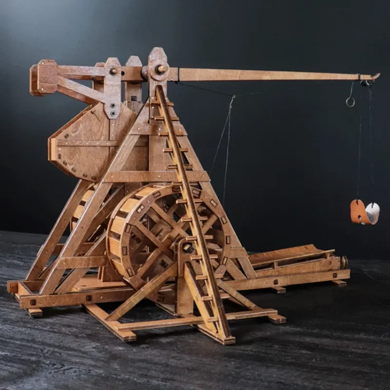 1:48 Rotary Counterweight Trebuchet Catapult DIY Ancient Chariot Model Siege Car Wooden 3D Puzzle Need Assembly 1:48 Rotary Counterweight Trebuchet Catapult DIY Ancient Chariot Model Siege Car Wooden 3D Puzzle Need Assembly