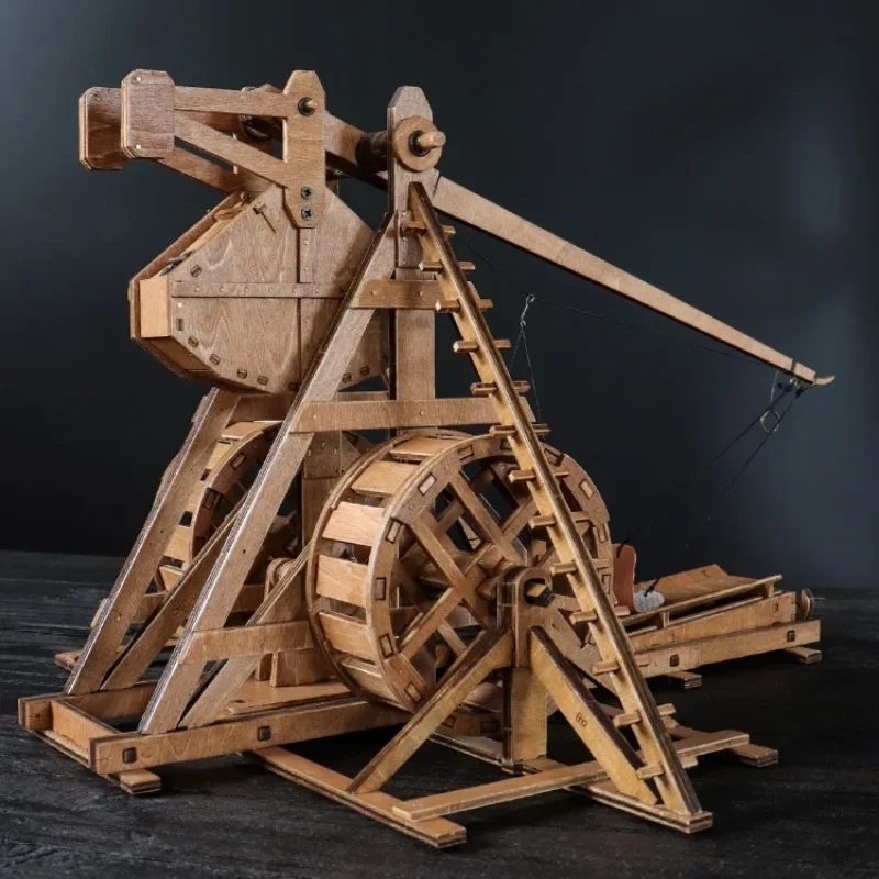 1:48 Rotary Counterweight Trebuchet Catapult DIY Ancient Chariot Model Siege Car Wooden 3D Puzzle Need Assembly 1:48 Rotary Counterweight Trebuchet Catapult DIY Ancient Chariot Model Siege Car Wooden 3D Puzzle Need Assembly