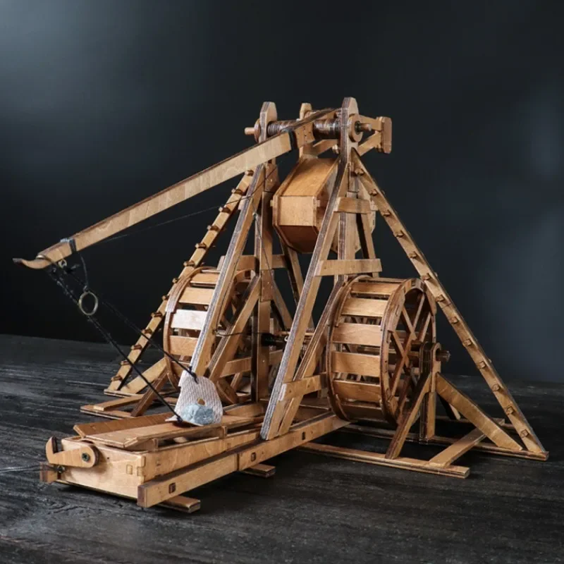 1:48 Rotary Counterweight Trebuchet Catapult DIY Ancient Chariot Model Siege Car Wooden 3D Puzzle Need Assembly 1:48 Rotary Counterweight Trebuchet Catapult DIY Ancient Chariot Model Siege Car Wooden 3D Puzzle Need Assembly