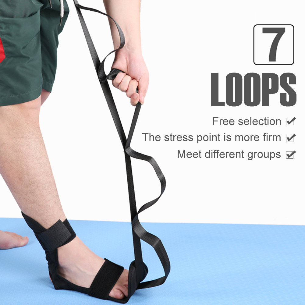 148cm Yoga Leg Ankle Brace Support Training Stretching Belt Stroke Hemiplegia Rehabilitation Strap Correction Braces