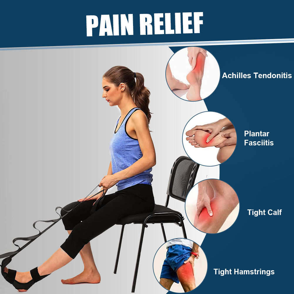 148cm Yoga Leg Ankle Brace Support Training Stretching Belt Stroke Hemiplegia Rehabilitation Strap Correction Braces