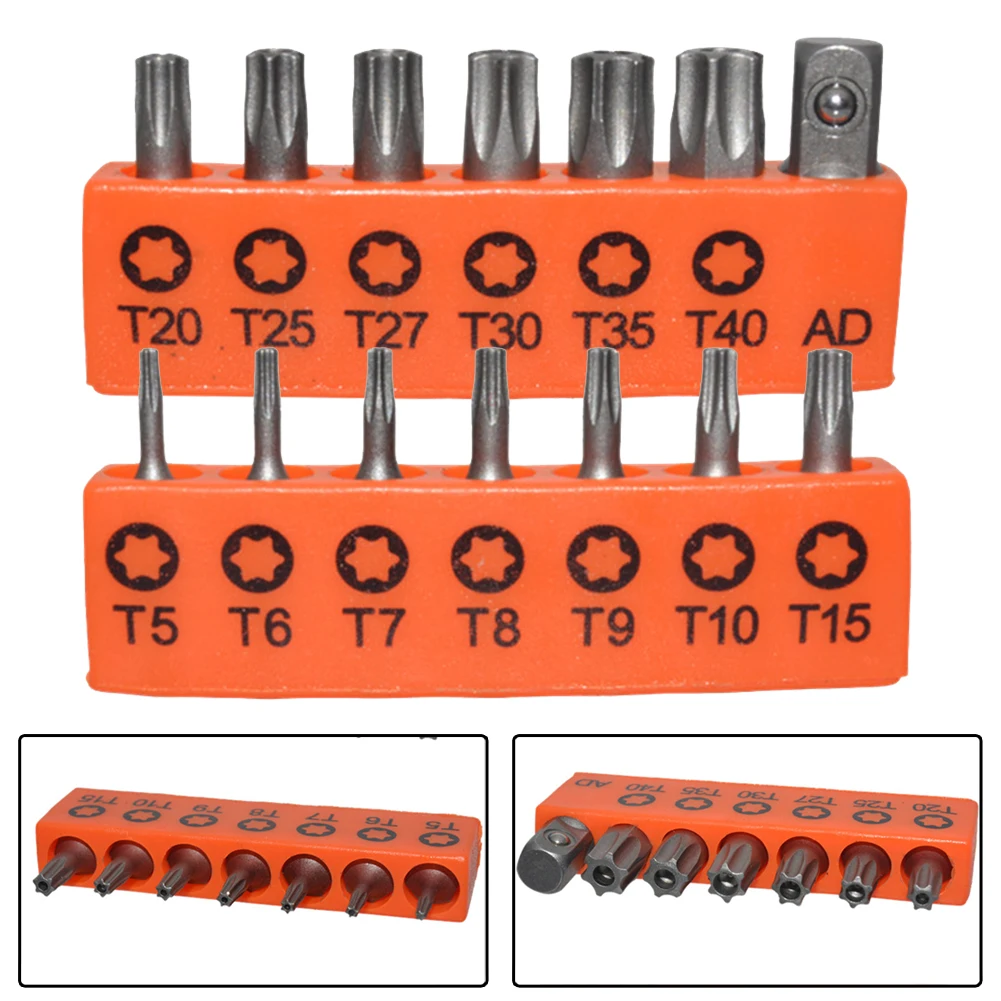 14pcs 25mm Torx Screwdriver Bits With Hole T5-T40 Electric Screw Driver 1/4Inch Adapter Extension Rod Hex Star Spanner 14pcs 25mm Torx Screwdriver Bits With Hole T5-T40 Electric Screw Driver 1/4Inch Adapter Extension Rod Hex Star Spanner