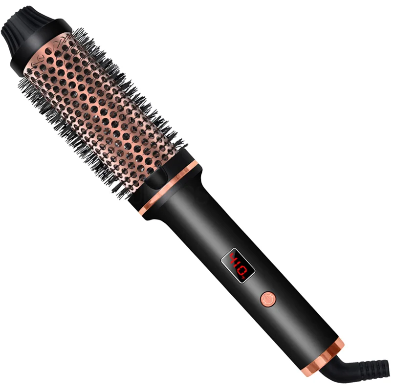 1.5 Inch Hair Curling Iron Brush Ceramic Thermal Brush Heated Round Brush Hair Electric Heating Brush Electric Hair