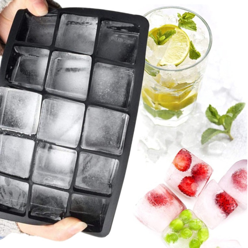 15 Slots Silicone Large Ice Cube Tray 15 Slots Silicone Large Ice Cube Tray