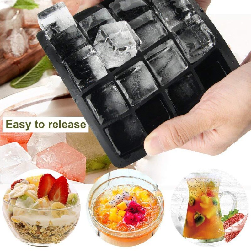 15 Slots Silicone Large Ice Cube Tray 15 Slots Silicone Large Ice Cube Tray