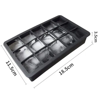 15 Slots Silicone Large Ice Cube Tray