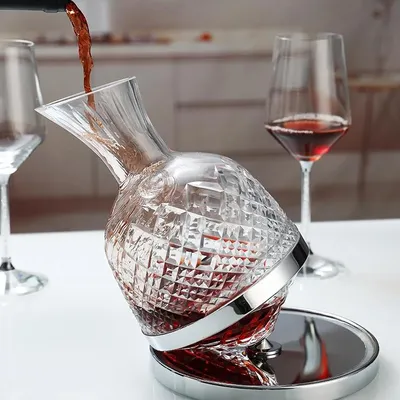 1500ml Creativity Crystal Glass Cup Rotation Tumbler Wine Aerator Decanter Glass Cup For Wine Glasses Mug Cup Creative