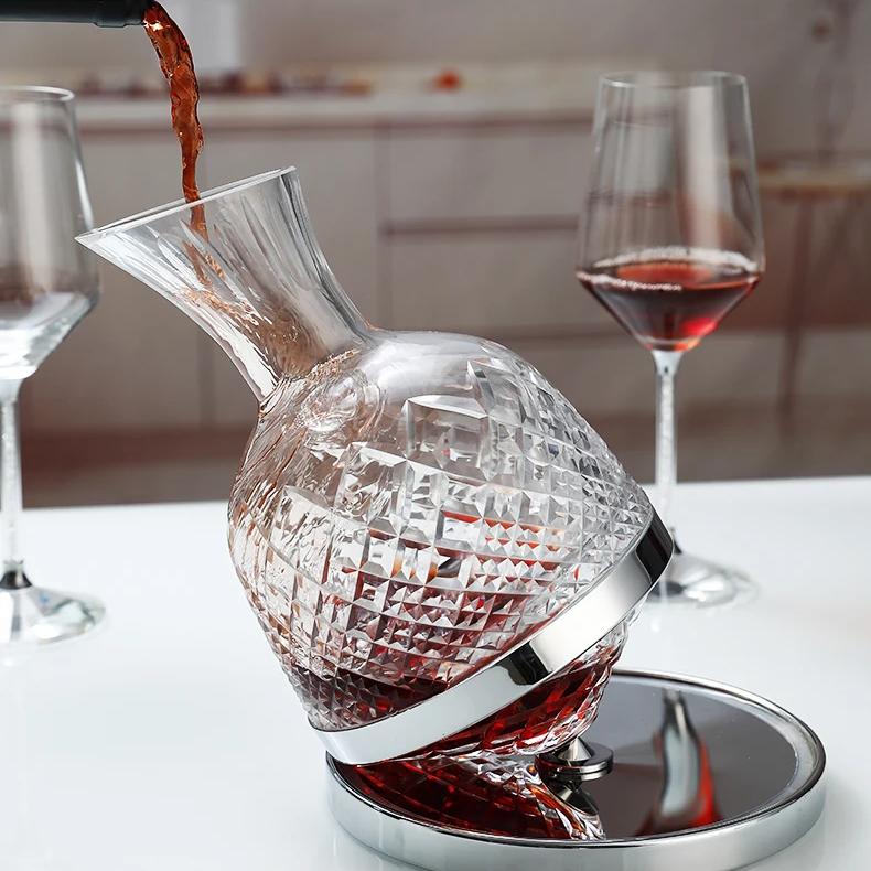1500ml Creativity Crystal Glass Cup Rotation Tumbler Wine Aerator Decanter Glass Cup For Wine Glasses Mug Cup Creative 1500ml Creativity Crystal Glass Cup Rotation Tumbler Wine Aerator Decanter Glass Cup For Wine Glasses Mug Cup Creative