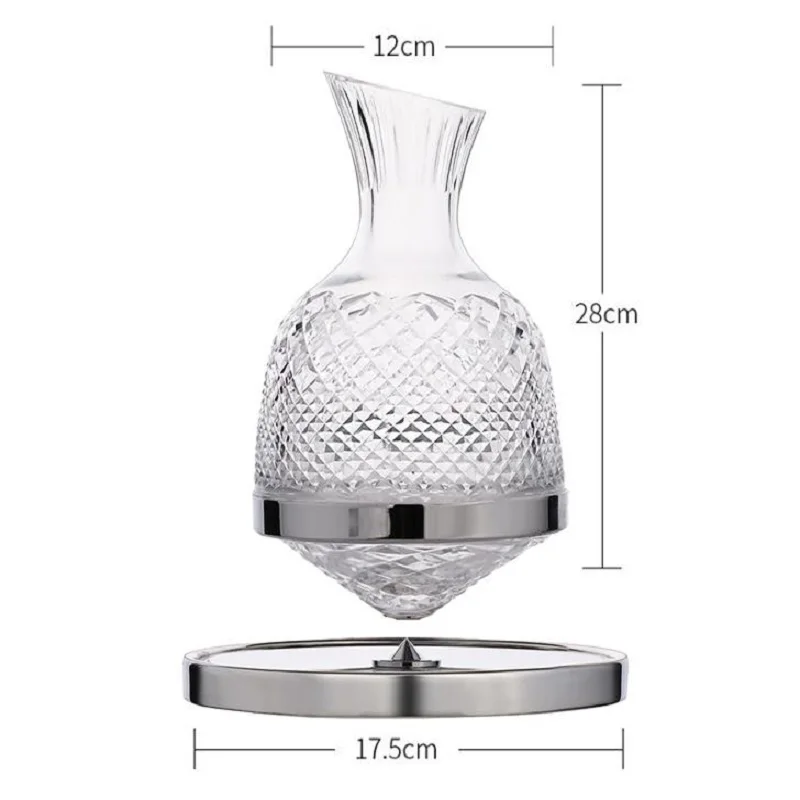 1500ml Creativity Crystal Glass Cup Rotation Tumbler Wine Aerator Decanter Glass Cup For Wine Glasses Mug Cup Creative