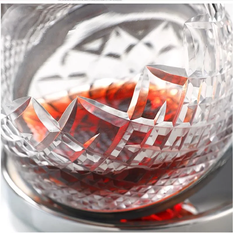 1500ml Creativity Crystal Glass Cup Rotation Tumbler Wine Aerator Decanter Glass Cup For Wine Glasses Mug Cup Creative