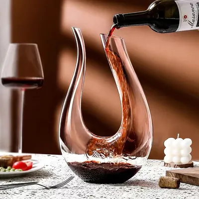 1500ML Decanter Handmade Crystal Red Wine Brandy Champagne Glasses Bottle Jug Pourer Aerator For Family Bar Party