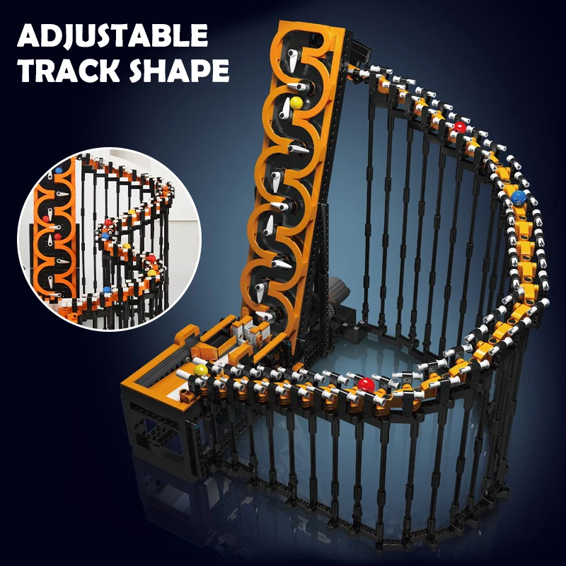 1500+pcs Technical Dribbling Device Building Blocks GBC Harp Track Model Ball Lift Mechanical Transmission Bricks Toys