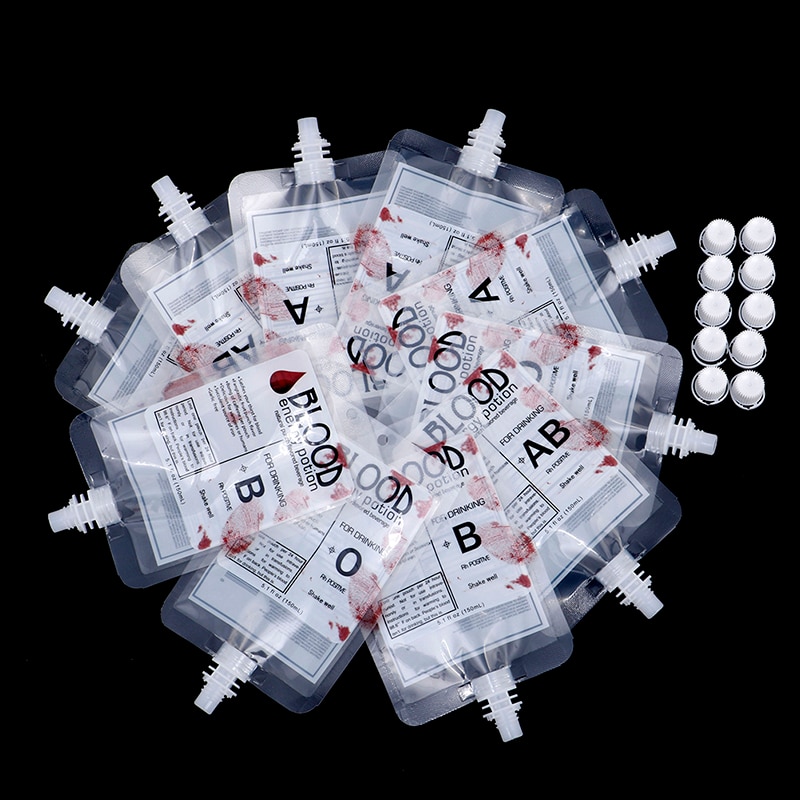 150ml Blood Bag Drink Pouches (10pcs) 150ml Blood Bag Drink Pouches (10pcs)