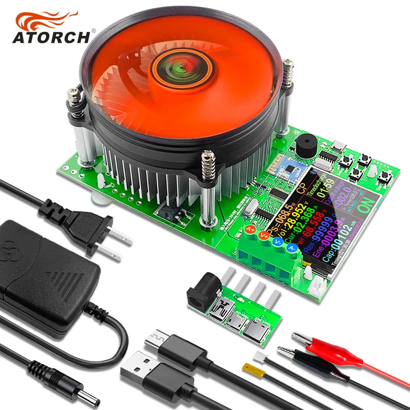 150W 20A Battery Capacity 4-wire Tester DC USB Tester Electronic Load Lithium Discharge Monitor Power Supply Checker