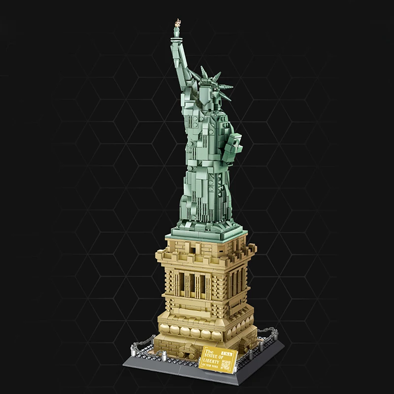 1577Pcs Bricks 1/ 1 World Architecture Liberty Statue Model Building Blocks/Plastic Toys For Kids Adult boys Gift