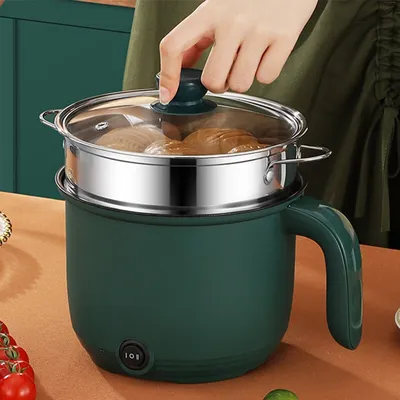 1.5L Capacity Mini Home Cooking Pot Multifunctional Rice Cooker Non Stick Pan Safety Material Potable Stockpot Utility