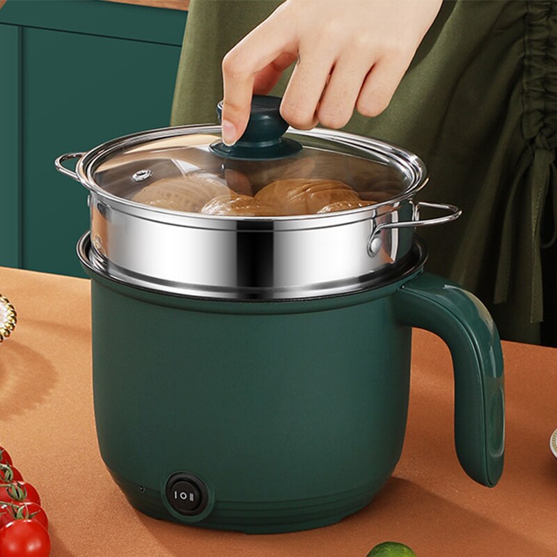 1.5L Capacity Mini Home Cooking Pot Multifunctional Rice Cooker Non Stick Pan Safety Material Potable Stockpot Utility