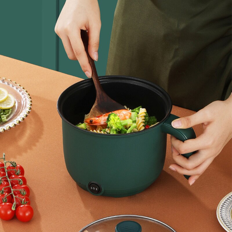 1.5L Capacity Mini Home Cooking Pot Multifunctional Rice Cooker Non Stick Pan Safety Material Potable Stockpot Utility