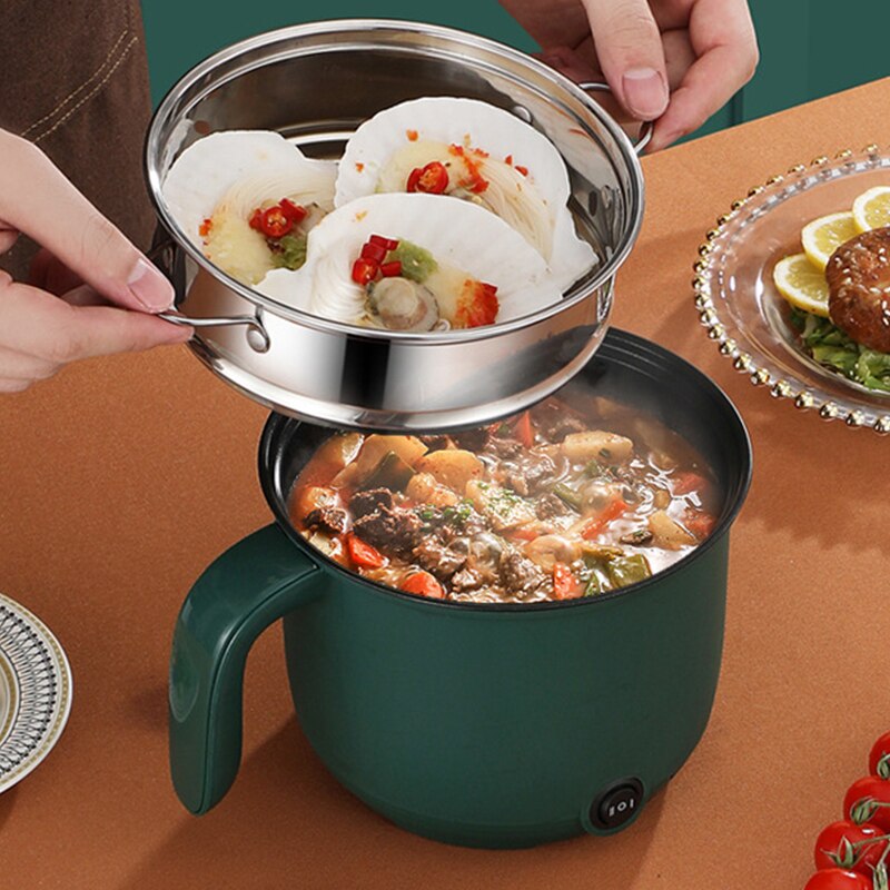 1.5L Capacity Mini Home Cooking Pot Multifunctional Rice Cooker Non Stick Pan Safety Material Potable Stockpot Utility