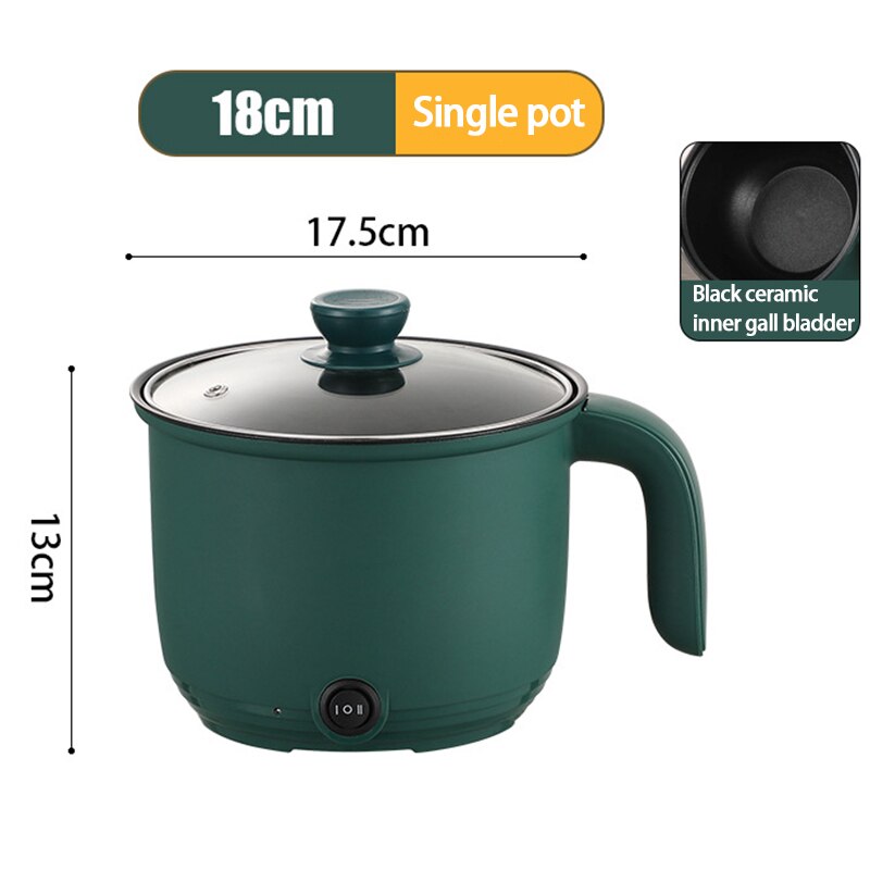 1.5L Capacity Mini Home Cooking Pot Multifunctional Rice Cooker Non Stick Pan Safety Material Potable Stockpot Utility