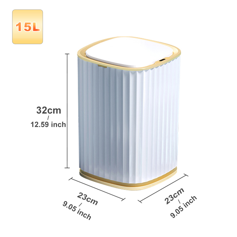 15L Smart Sensor Garbage Bin Kitchen Bathroom Toilet Trash Can Best Automatic Induction Waterproof Bin with Lid 10/15L 15L Smart Sensor Garbage Bin Kitchen Bathroom Toilet Trash Can Best Automatic Induction Waterproof Bin with Lid 10/15L