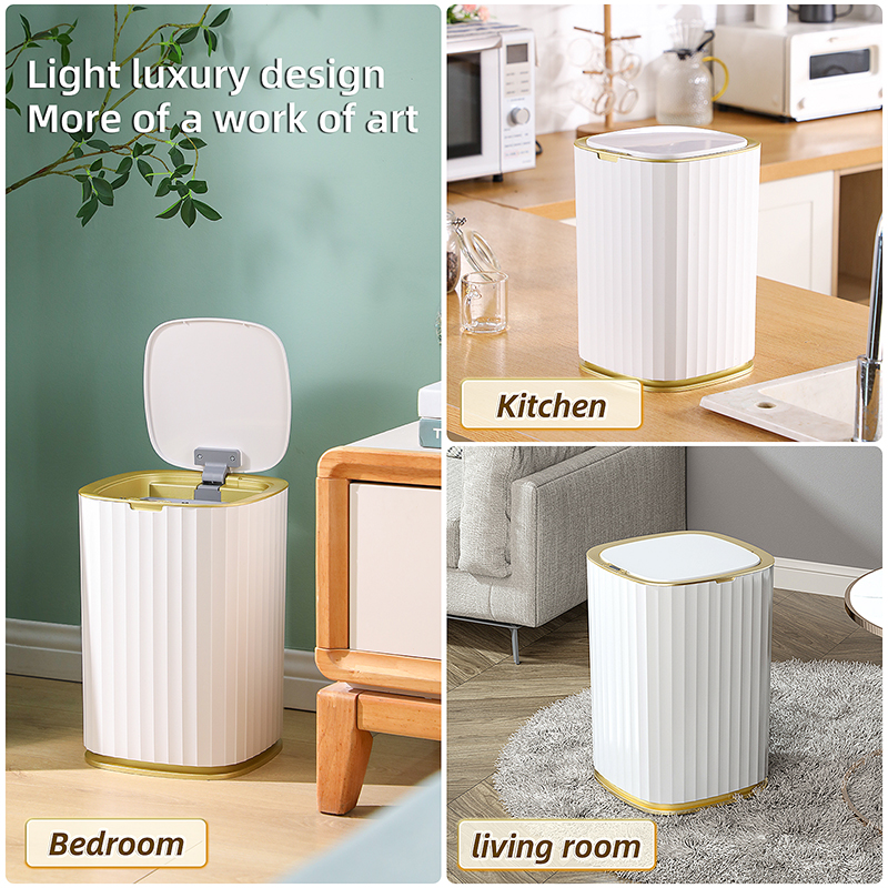 15L Smart Sensor Garbage Bin Kitchen Bathroom Toilet Trash Can Best Automatic Induction Waterproof Bin with Lid 10/15L 15L Smart Sensor Garbage Bin Kitchen Bathroom Toilet Trash Can Best Automatic Induction Waterproof Bin with Lid 10/15L
