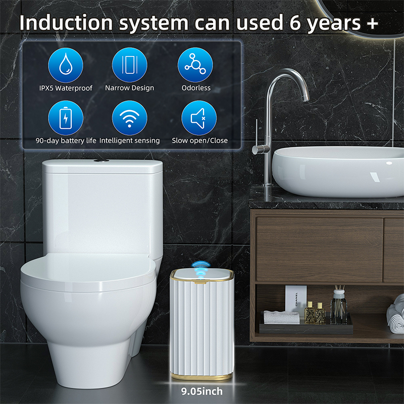 15L Smart Sensor Garbage Bin Kitchen Bathroom Toilet Trash Can Best Automatic Induction Waterproof Bin with Lid 10/15L 15L Smart Sensor Garbage Bin Kitchen Bathroom Toilet Trash Can Best Automatic Induction Waterproof Bin with Lid 10/15L