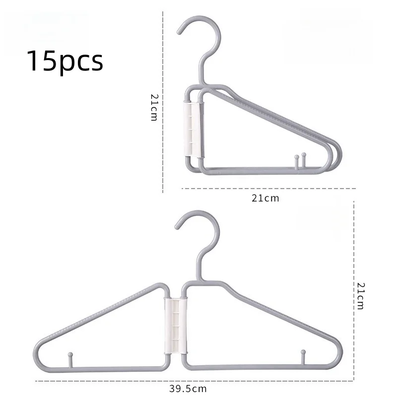 15PCS Portable Folding Hangers Space-Saving Double Fold Design, Durable Plastic for Travel/Home Storage 15PCS Portable Folding Hangers Space-Saving Double Fold Design, Durable Plastic for Travel/Home Storage