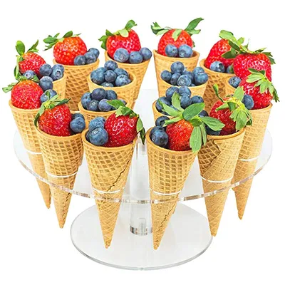 16 Holes Ice Cream Cone Display Acrylic Stand 16 Holes Ice Cream Cone Display Acrylic Stand