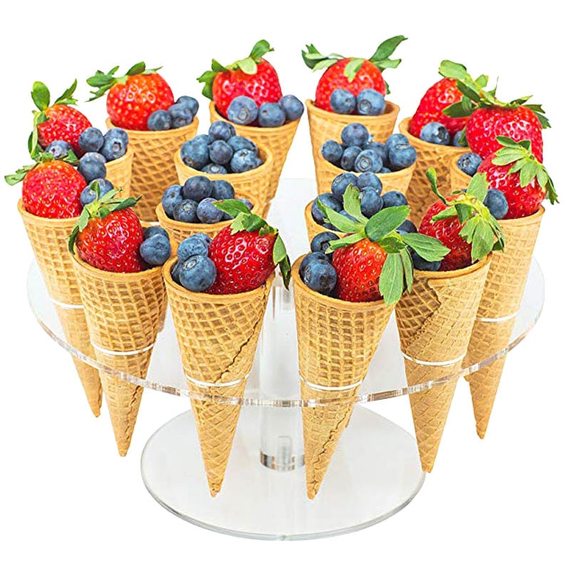16 Holes Ice Cream Cone Display Acrylic Stand 16 Holes Ice Cream Cone Display Acrylic Stand
