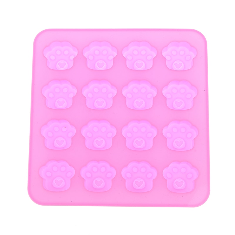 16-Holes Paw Print Silicone Mold
