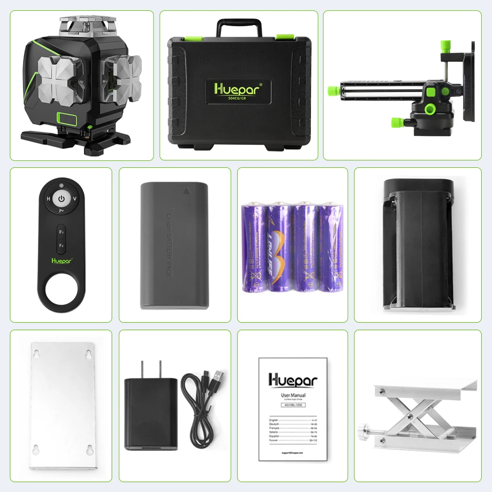 16 lines 4D Cross Line Laser Level Bluetooth Self-Leveling Remote Control Functions LCD Display Pulse Mode Green Beam 16 lines 4D Cross Line Laser Level Bluetooth Self-Leveling Remote Control Functions LCD Display Pulse Mode Green Beam