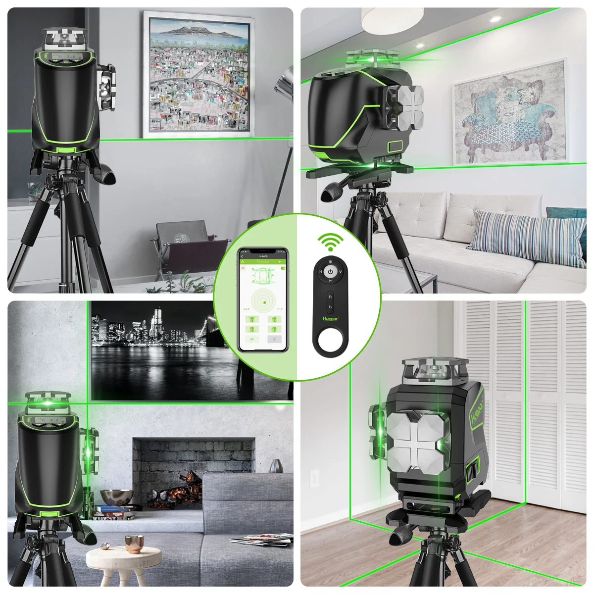 16 lines 4D Cross Line Laser Level Bluetooth Self-Leveling Remote Control Functions LCD Display Pulse Mode Green Beam 16 lines 4D Cross Line Laser Level Bluetooth Self-Leveling Remote Control Functions LCD Display Pulse Mode Green Beam
