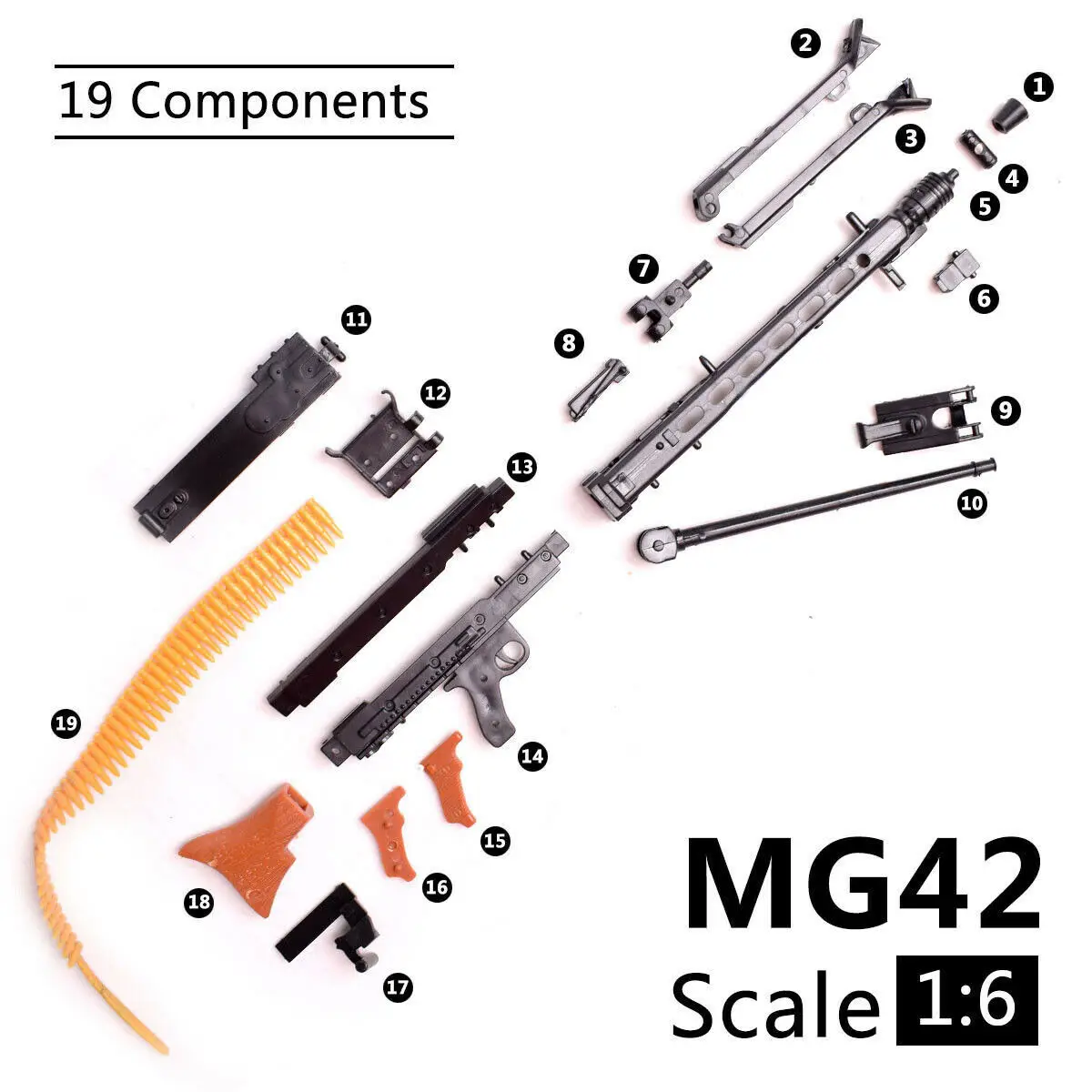 1/6 Scale MG42 Toy Gun Model Assembly Puzzles Building Bricks Gun Soldier Machine Gun Fit 12″Action Figure 1/6 Scale MG42 Toy Gun Model Assembly Puzzles Building Bricks Gun Soldier Machine Gun Fit 12″Action Figure