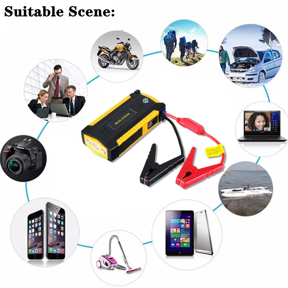 16000mAh Car Jump Starter Power Bank Car Battery Booster Charger 12V Starting Device Petrol Diesel Car Starter Buster