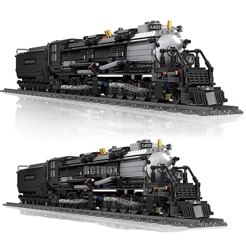 1608PCS Classic Technical Train Buildings Blocks Big Boy Steam Locomotive Railway Tracks Sets DIY Kids Toys For 1608PCS Classic Technical Train Buildings Blocks Big Boy Steam Locomotive Railway Tracks Sets DIY Kids Toys For