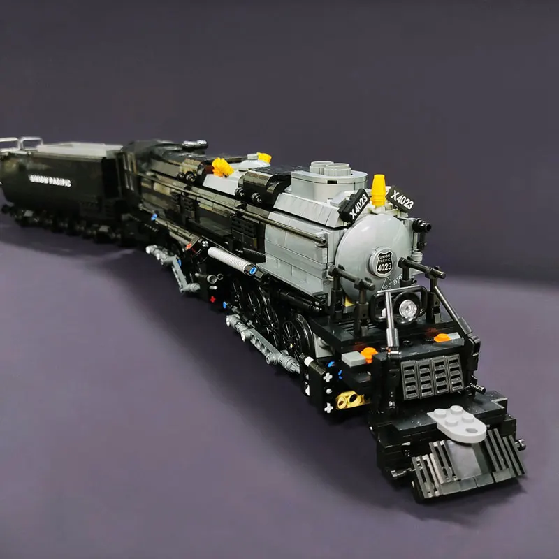 1608PCS Classic Technical Train Buildings Blocks Big Boy Steam Locomotive Railway Tracks Sets DIY Kids Toys For