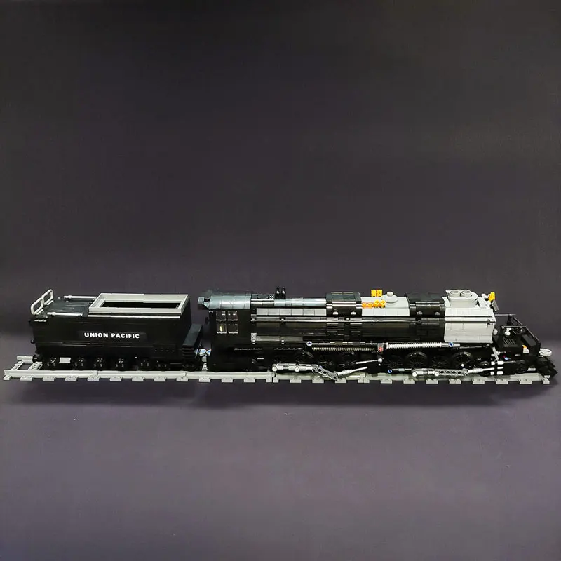 1608PCS Classic Technical Train Buildings Blocks Big Boy Steam Locomotive Railway Tracks Sets DIY Kids Toys For