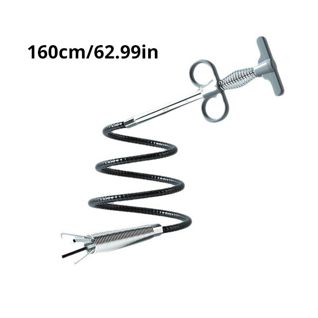 160CM Sewer Pipe Unblocker Snake Spring Pipe Dredging Tool Kitchen Bathroom Sewer Cleaning Tool Kitchen Accessories 160CM Sewer Pipe Unblocker Snake Spring Pipe Dredging Tool Kitchen Bathroom Sewer Cleaning Tool Kitchen Accessories