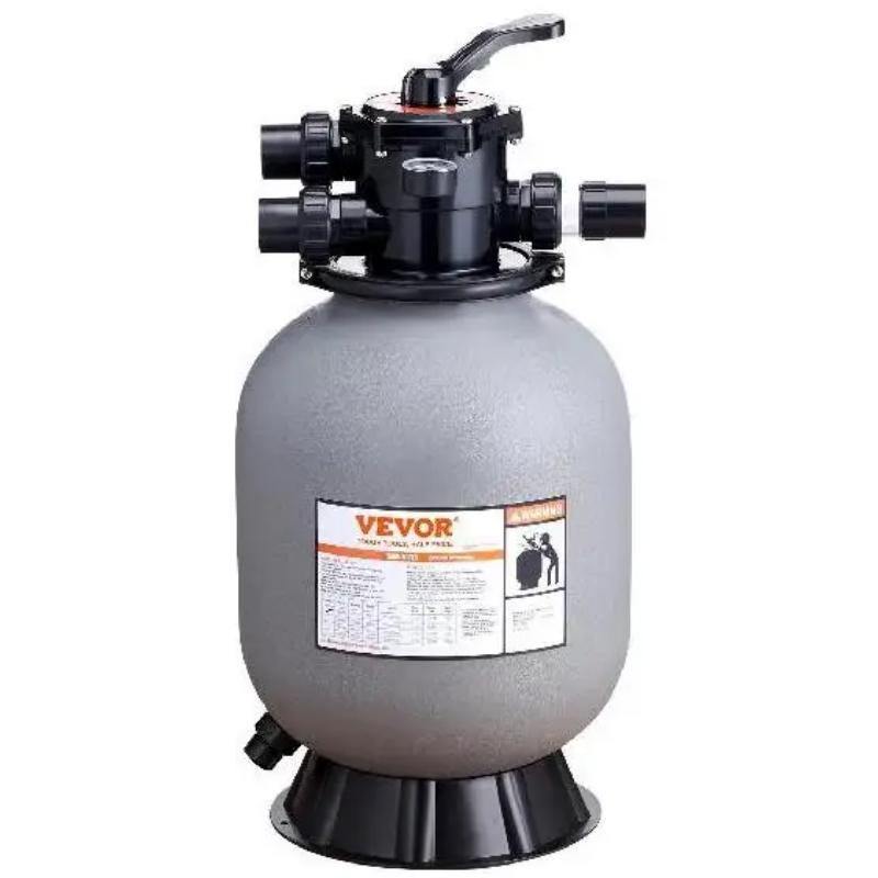 16/19/22 Inch Sand Filter with 7-Way Multi-Port Valve&High GPM Flow Rate Above Inground Swimming Pool Sand System