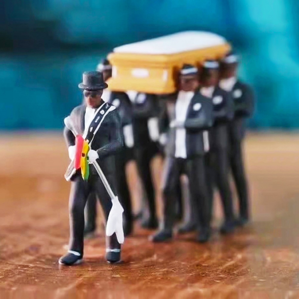 1:64 High Simulation Plastic Ghana Funeral Coffin Dancing Pallbearer Team Model Exquisite Workmanship Action Figure Car 1:64 High Simulation Plastic Ghana Funeral Coffin Dancing Pallbearer Team Model Exquisite Workmanship Action Figure Car