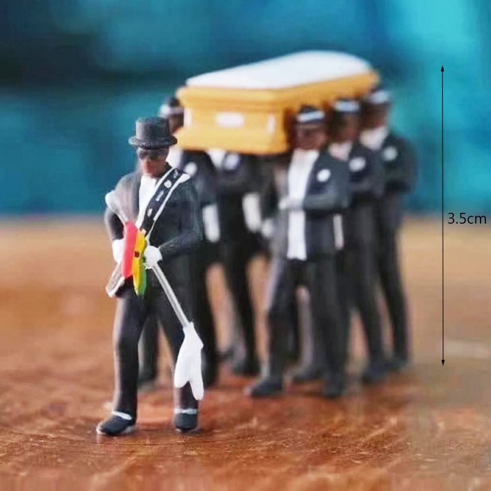 1:64 High Simulation Plastic Ghana Funeral Coffin Dancing Pallbearer Team Model Exquisite Workmanship Action Figure Car 1:64 High Simulation Plastic Ghana Funeral Coffin Dancing Pallbearer Team Model Exquisite Workmanship Action Figure Car