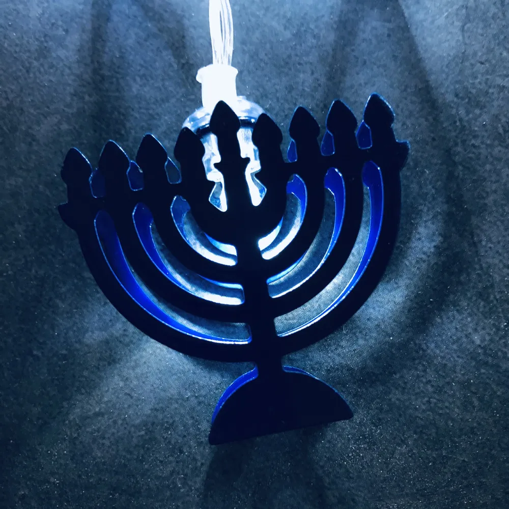 1.65m 10LEDs Judaism Mogen David Star Lights String Hanukkah Shavuot Jewish the Feast of the Dedication Menorah Party
