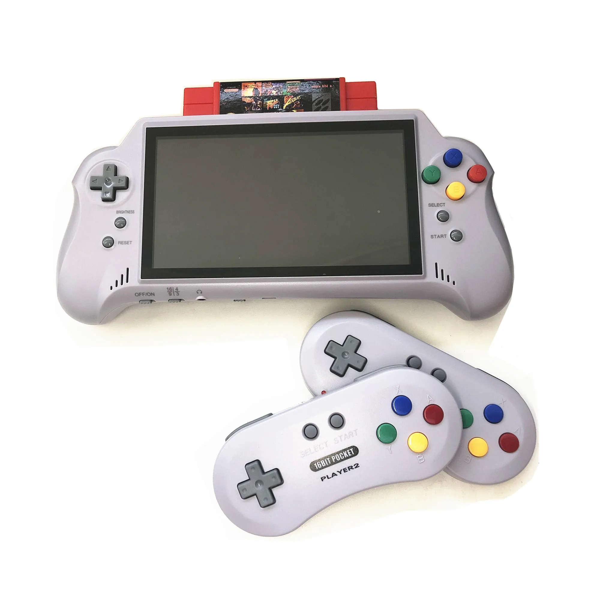 16BIT HD ULTRA SNES POCKET RETROAD 5PLUS Video Game Console Handheld Player 7inch Big Screem 2.4G Wireless Controllers 16BIT HD ULTRA SNES POCKET RETROAD 5PLUS Video Game Console Handheld Player 7inch Big Screem 2.4G Wireless Controllers