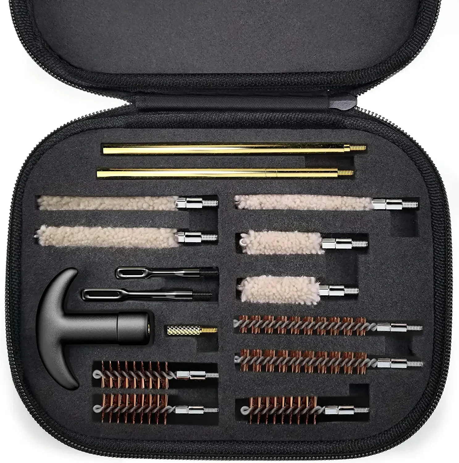 16Pcs/set Tactical Gun Cleaning Kit Universal Handgun Pistol Brass Rod Caliber Barrel Cleaning Kit 16Pcs/set Tactical Gun Cleaning Kit Universal Handgun Pistol Brass Rod Caliber Barrel Cleaning Kit