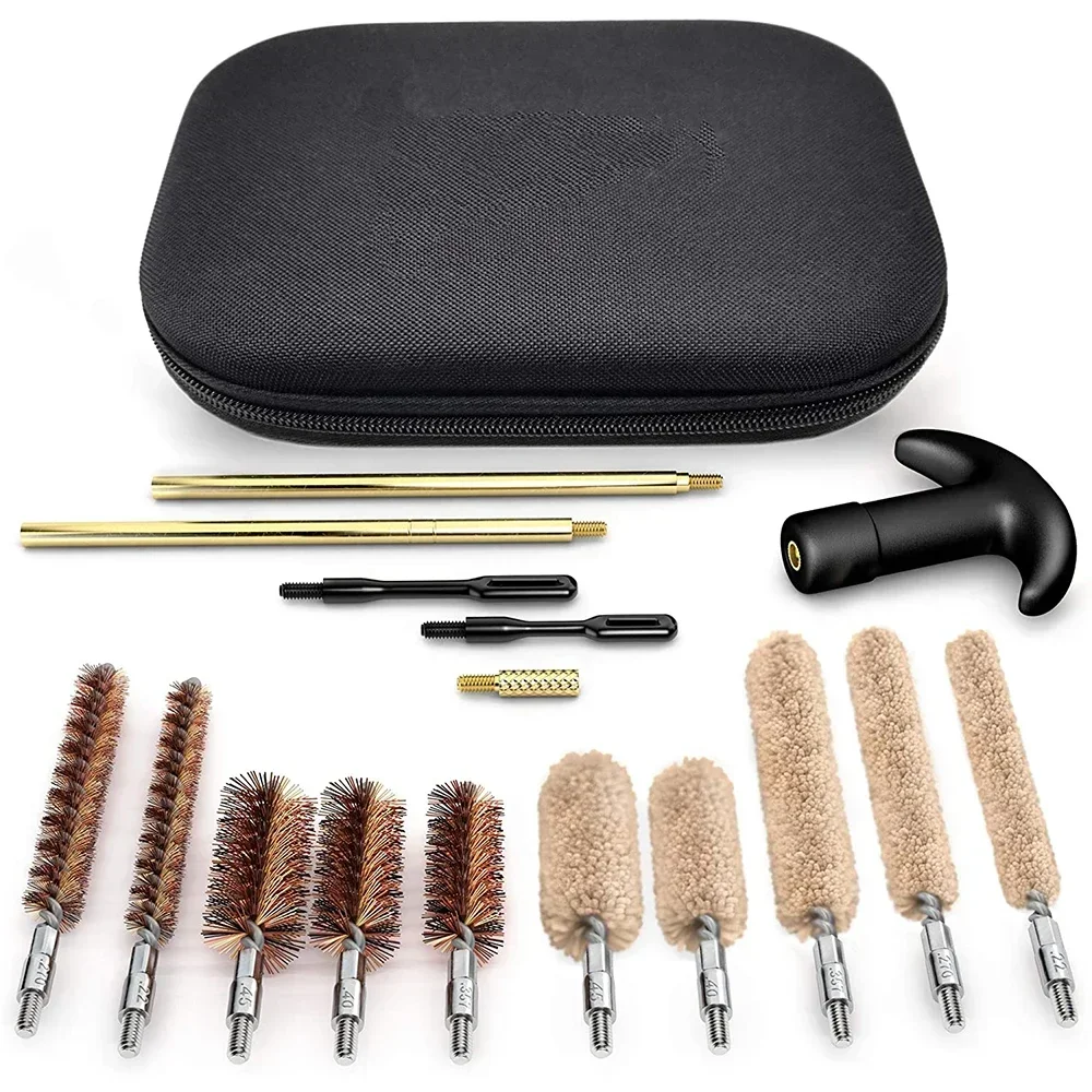 16Pcs/set Tactical Gun Cleaning Kit Universal Handgun Pistol Brass Rod Caliber Barrel Cleaning Kit