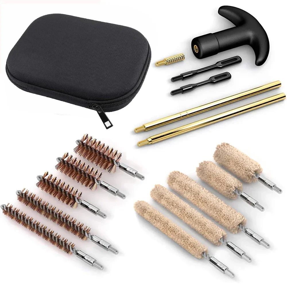 16Pcs/set Tactical Gun Cleaning Kit Universal Handgun Pistol Brass Rod Caliber Barrel Cleaning Kit