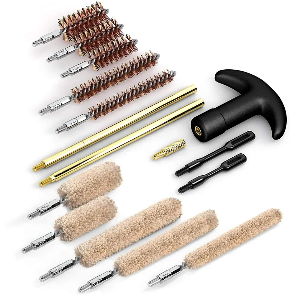 16Pcs/set Tactical Gun Cleaning Kit Universal Handgun Pistol Brass Rod Caliber Barrel Cleaning Kit