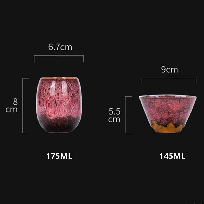 175ML 4pcs Ceramic Coffee Mugs Teacup Porcelain Expresso Cup Home Creative Tea Cup Set Box Package