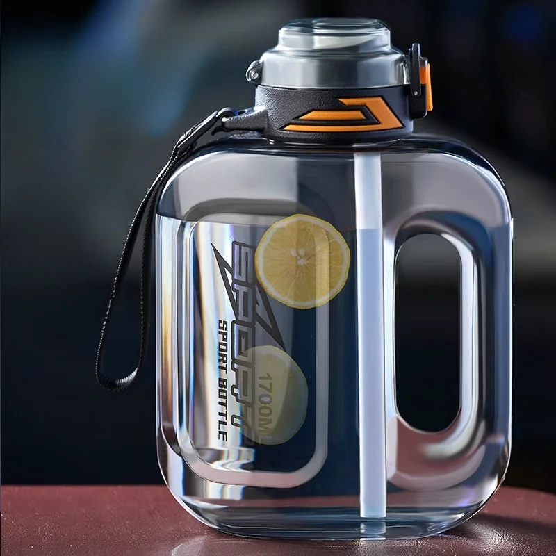 1.7L Plastic Cup High Temperature Food Grade Material Double Drink Sports Kettles Gym Large Capacity Portable Sports